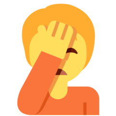 Twitter person facepalming