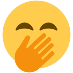 推特 手捂着嘴，眼角带笑的表情