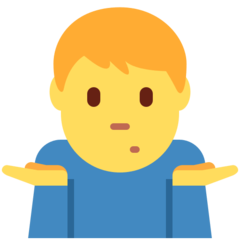 Twitter man shrugging