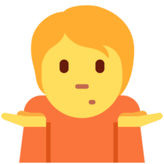 Twitter person shrugging
