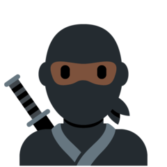 Twitter ninja: dark skin tone