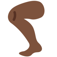 Twitter leg: dark skin tone
