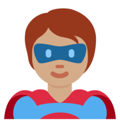 Twitter superhero: medium skin tone