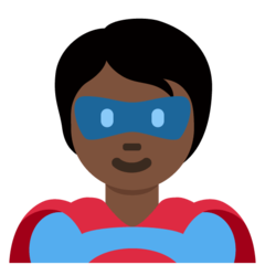 Twitter superhero: dark skin tone