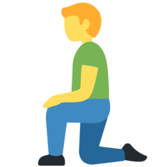 Twitter man kneeling