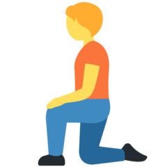 Twitter person kneeling