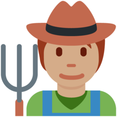 Twitter farmer: medium skin tone
