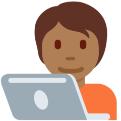 Twitter technologist: medium-dark skin tone