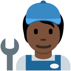 Twitter mechanic: dark skin tone