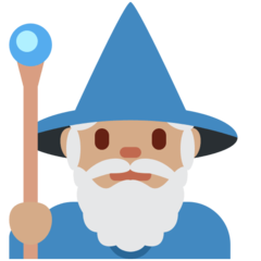 Twitter man mage: medium skin tone