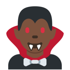 Twitter man vampire: dark skin tone
