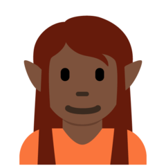 Twitter elf: dark skin tone
