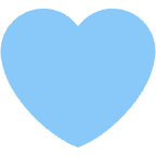 Twitter light blue heart