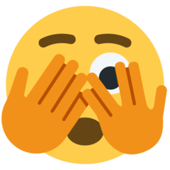 Twitter face with peeking eye