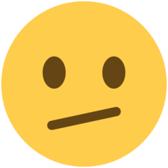 Twitter face with diagonal mouth