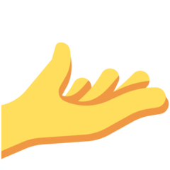 Twitter palm up hand