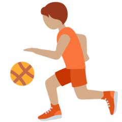 Twitter person bouncing ball: medium skin tone