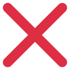 Twitter cross mark