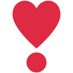 Twitter heart exclamation