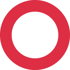 Twitter hollow red circle