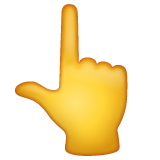 WhatsApp backhand index pointing up