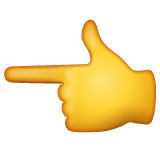 WhatsApp backhand index pointing left