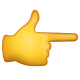 WhatsApp backhand index pointing right