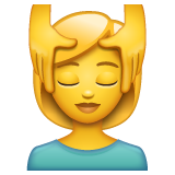 WhatsApp person getting massage