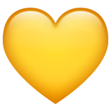 WhatsApp yellow heart