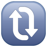 WhatsApp clockwise vertical arrows