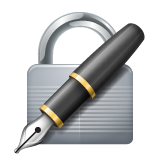 WhatsApp locked with pen