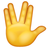 WhatsApp vulcan salute