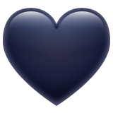 WhatsApp black heart