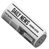WhatsApp rolled-up newspaper