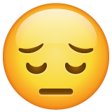 WhatsApp pensive face