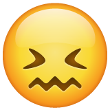WhatsApp confounded face