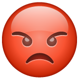 WhatsApp 气得发红的脸