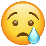 WhatsApp 哭泣的表情