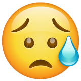 WhatsApp sad but relieved face