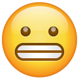 WhatsApp grimacing face