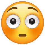 WhatsApp 睁大双眼的脸