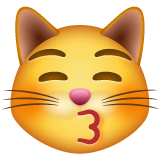 WhatsApp kissing cat