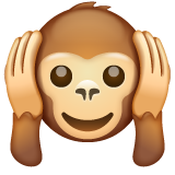 WhatsApp hear-no-evil monkey
