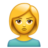 WhatsApp woman pouting