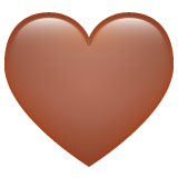 WhatsApp brown heart