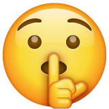 WhatsApp shushing face