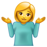 WhatsApp person shrugging
