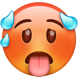 WhatsApp 发热的脸
