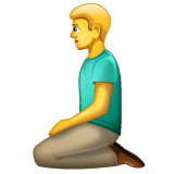WhatsApp man kneeling
