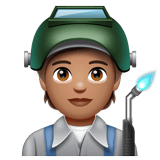 WhatsApp factory worker: medium skin tone